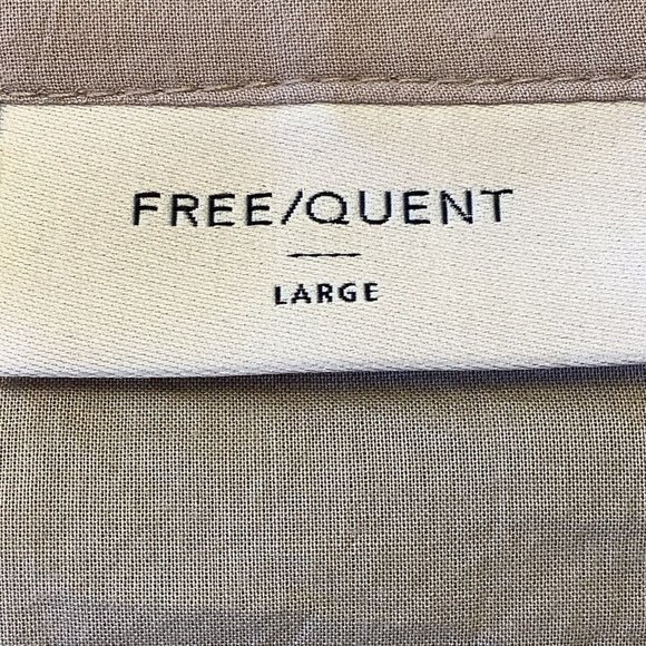 Free/Quent Dress Size Large Silver Mink Tan Brown 100% Cotton Eyelet Sleeves - Picture 13 of 16